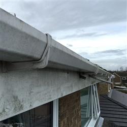 Gutter, Fascia and Soffit before cleaning, Valley Road, Ipswich, Suffolk